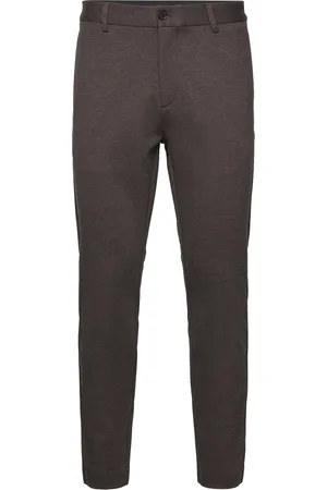 Clean Cut Milano Jersey Pants Bottoms Trousers Formal Brown