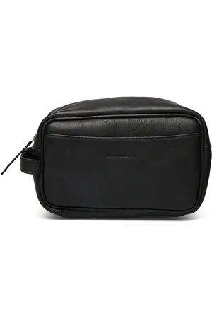 Les Deux Leather Wash Bag Toilettaske Black
