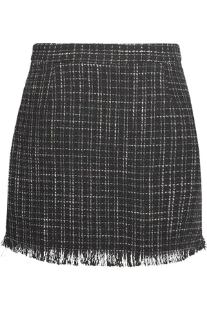 A-View Diana Boucle Skirt Kort Nederdel Black