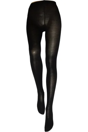 mp Denmark Wool/Silk Tights Lingerie Pantyhose & Leggings Black