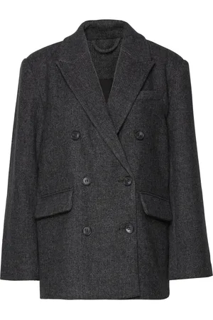 Gina Tricot Blazer Jacket Blazers Double Breasted Blazers Grey