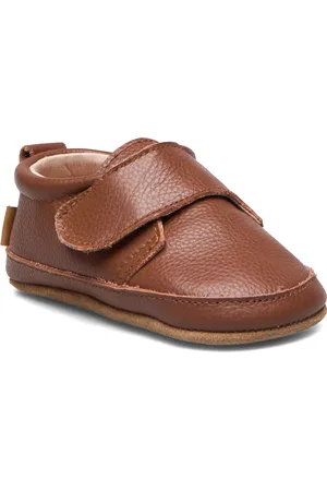 Melton Luxury Leather Slippers Slippers Hjemmesko Brown