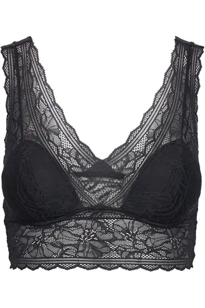 Chantelle Floral Touch Very Covering Underwire Bra Designers Bras & Tops Soft Bras Non Wired Bras Black