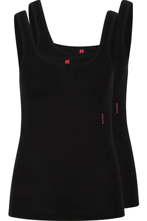 HUGO BOSS Twin Vest Tops T-shirts & Tops Sleeveless Black