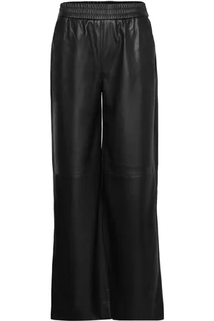 Dante 6 D6Baskerville Faux Pants Bottoms Trousers Leather Leggings-Bukser Black