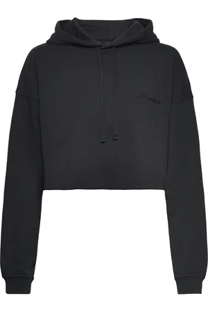 H2OFagerholt Pro Cropped Sweat Hoodie Tops Sweatshirts & Hoodies Hoodies Black