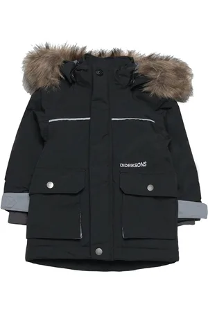 Didriksons Kure Kids Parka 6 Sport Jackets & Coats Parka Jackets Black