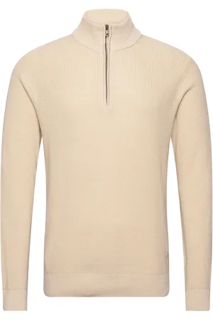 Blend Bhcodford Half-Zipp Pullover Tops Knitwear Half Zip Jumpers Cream