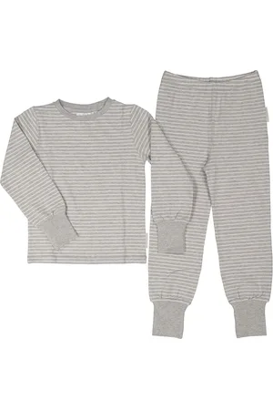 Geggamoja Two Pcs Pyjamas Classic Pyjamassæt Grey