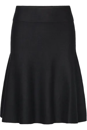 Culture Cuannemarie Skirt Knælang Nederdel Black