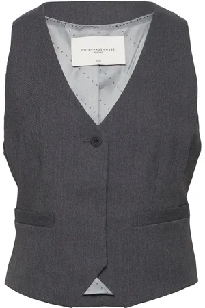 Copenhagen Muse Cmtailor-Waistcoat Blazers Sleeveless Blazers Grey