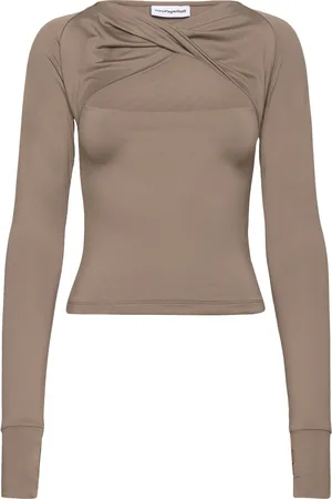 H2OFagerholt Elegant Top Tops T-shirts & Tops Long-sleeved Brown