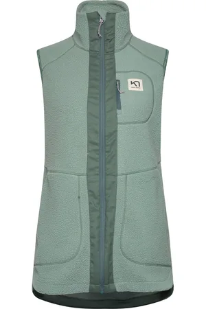 Kari Traa Sanne Pile Vest Long Sport Quilted Vests Green