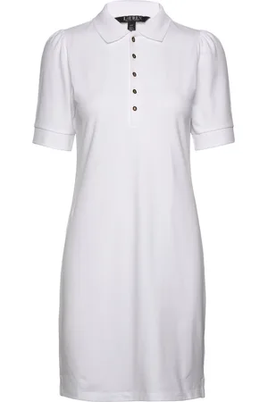 Ralph Lauren Collared Shift Dress Kort Kjole White