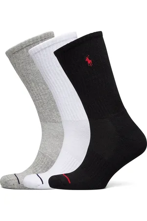 Ralph Lauren Athletic Crew Sock 3-Pack Underwear Socks Regular Socks Black