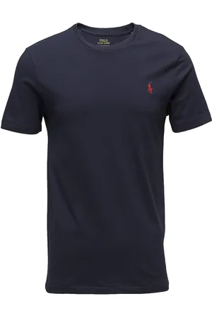 Ralph Lauren Custom Slim Fit Jersey Crewneck T-Shirt Tops T-Kortærmet Skjorte Navy