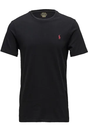 Ralph Lauren Custom Slim Fit Jersey Crewneck T-Shirt Tops T-Kortærmet Skjorte Black