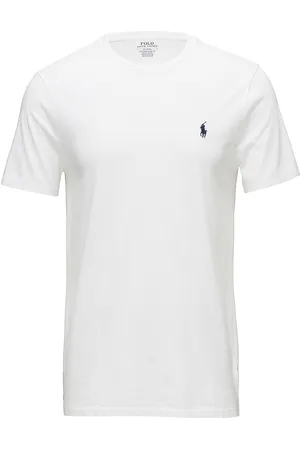 Ralph Lauren Custom Slim Fit Jersey Crewneck T-Shirt Tops T-Kortærmet Skjorte White