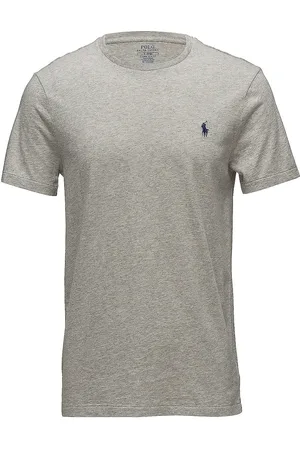 Ralph Lauren Custom Slim Fit Jersey Crewneck T-Shirt Tops T-Kortærmet Skjorte Grey