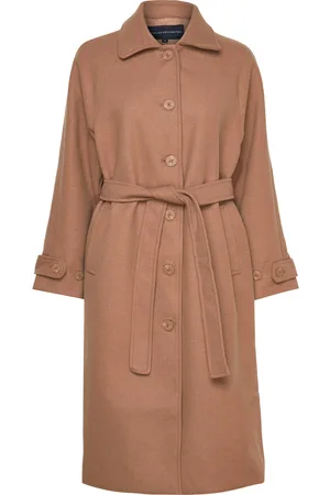 French Connection Fawn Felt Coat. Outerwear Coats Winter Coats Beige