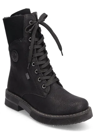 Rieker 72048-01 Shoes Boots Ankle Boots Laced Boots Black