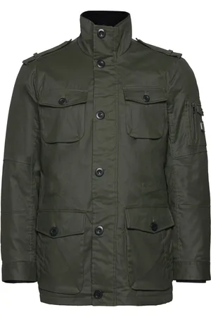 Jofama Arthur Canvas Field Jacket Tynd Jakke Khaki Green