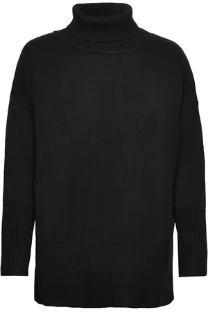 A-View Alvena Knit Pullover Tops Knitwear Turtleneck Black