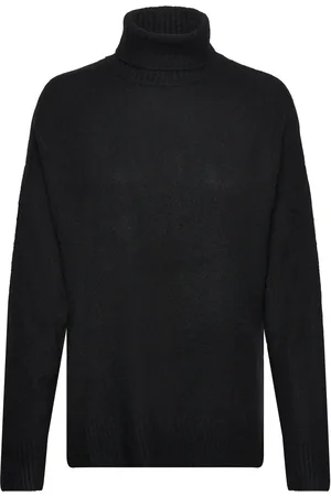 A-View Penny Roll Neck Pullover Tops Knitwear Turtleneck Black