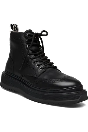 Sneaky Steve Slack Brogue U Black Grain Snørestøvler Black