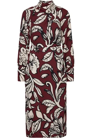 By Malina Savannah Twisted Neck Detail Midi Dress Knælang Kjole Brown