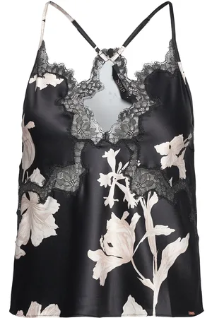 Hunkemöller Cami Lace Isla Flower Top Black