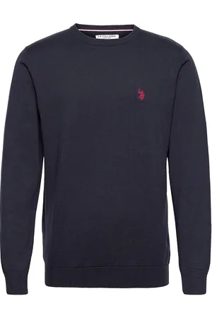 U.S. Polo Assn. Uspa Knit Adair Men Tops Knitwear Round Necks Navy