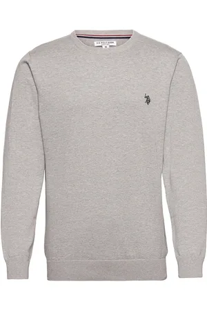 U.S. Polo Assn. Uspa Knit Adair Men Tops Knitwear Round Necks Grey