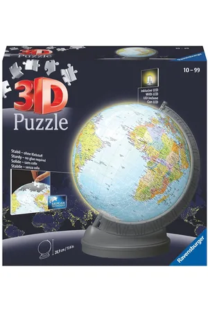 Ravensburger Globe With Light 540P Toys Puzzles And Games Puzzles 3d Puzzles Multi/patterned