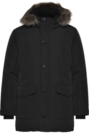 Superdry Everest Faux Fur Hooded Parka Parka Jakke Black
