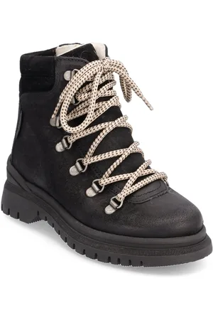ANGULUS Boots - Flat - With Lace And Zip Vinterstøvler Med Snøre Black
