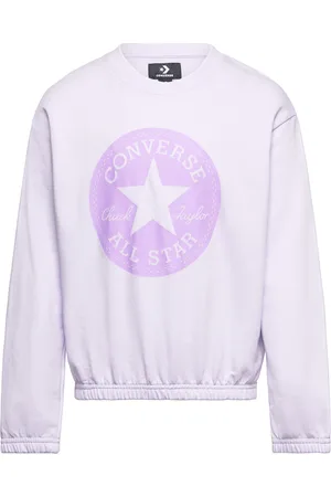 Converse Fw-Crew Sport Sweatshirts & Hoodies Sweatshirts Purple
