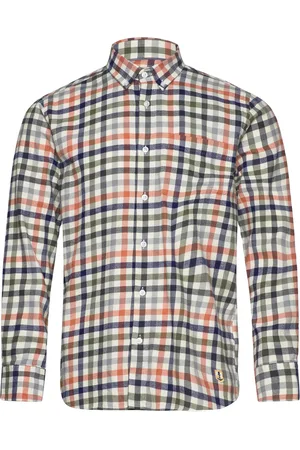 Armor.lux Check Shirt Héritage Tops Shirts Casual Khaki Green