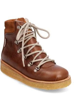 ANGULUS Boots - Flat Vinterstøvler Med Snøre Brown
