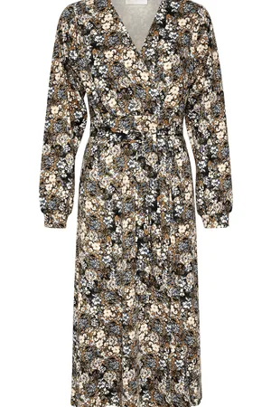 Cream Cranett Midi Dress - Zally Fit Knælang Kjole Black