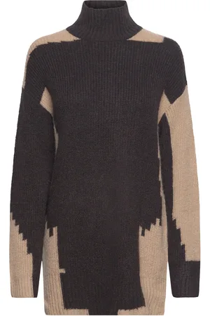 Minus Mslaurina Round Neck Knit Pullover Tops Knitwear Jumpers Brown