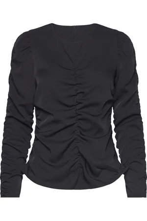 Crās Nancycras Blouse Tops Blouses Long-sleeved Black