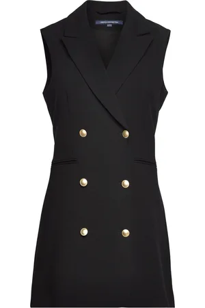 French Connection Whisper Slvlss Tux Dress Kort Kjole Black