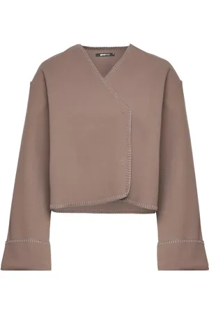 Gina Tricot Blanket Stitch Jacket Outerwear Jackets Light-summer Jacket Brown