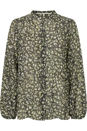 Second Female Ayali Shirt Tops Shirts Long-sleeved Green