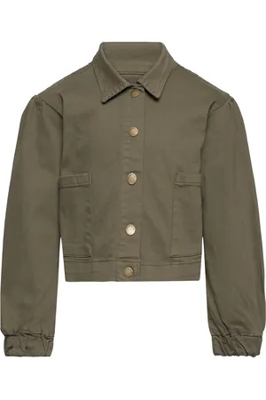 Creamie Jacket Denim Outerwear Jackets & Coats Denim & Corduroy Khaki Green
