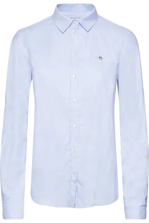 GANT Slim Stretch Oxford Shirt Tops Shirts Long-sleeved Blue