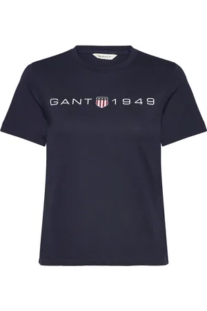 GANT Reg Printed Graphic T-Shirt Tops T-shirts & Tops Short-sleeved Navy