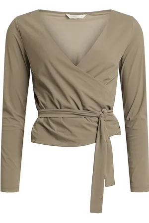 Rethinkit Wrap Tee Valencia Sport T-shirts & Tops Long-sleeved Brown