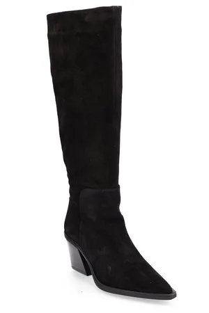 Pavement Marthe Suede Lange Støvler Black